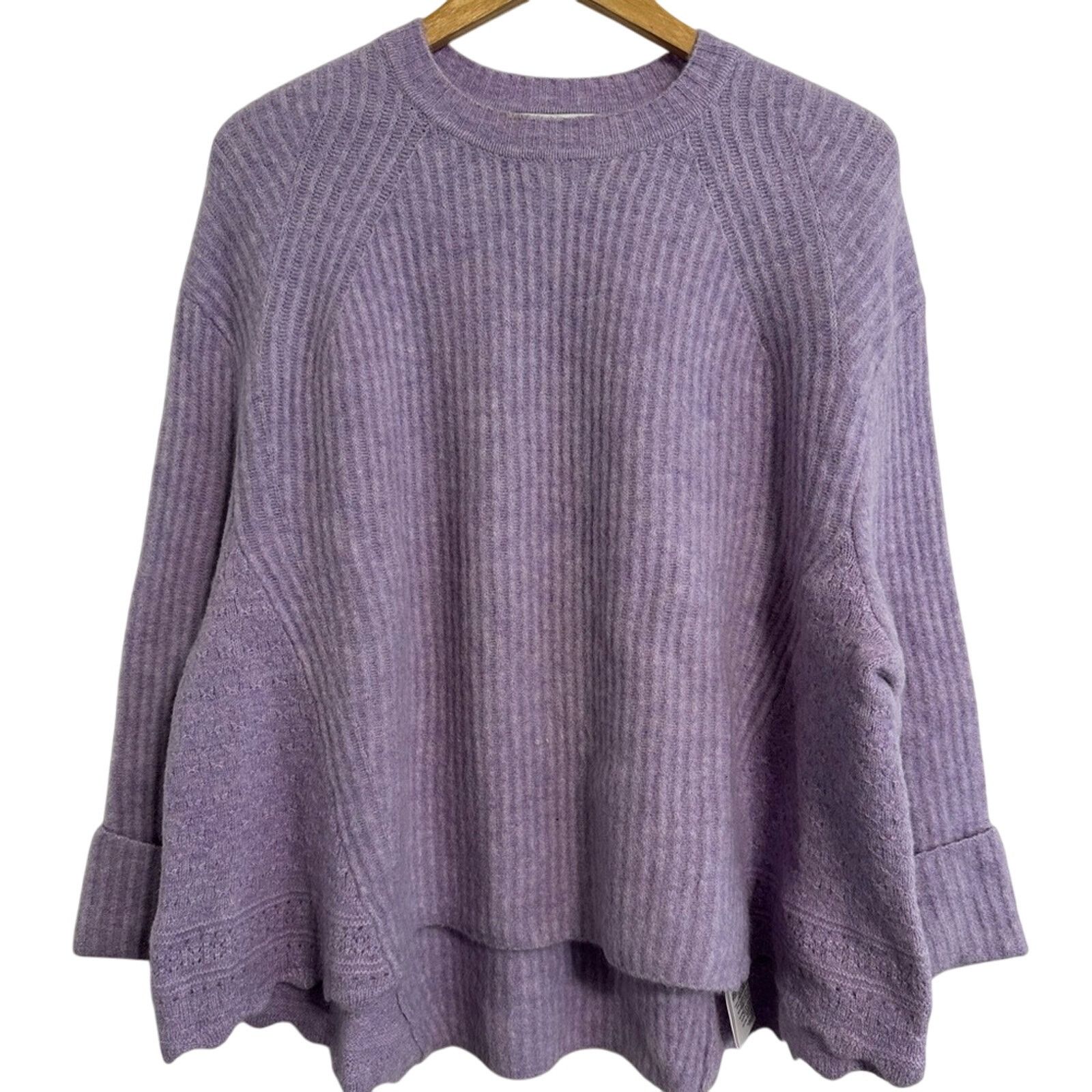 3.1 Phillip Lim Lofty Lilac Alpaca Wool Oversized Sweater Size XS / US 0-2 / IT 36-38 - 12 Thumbnail