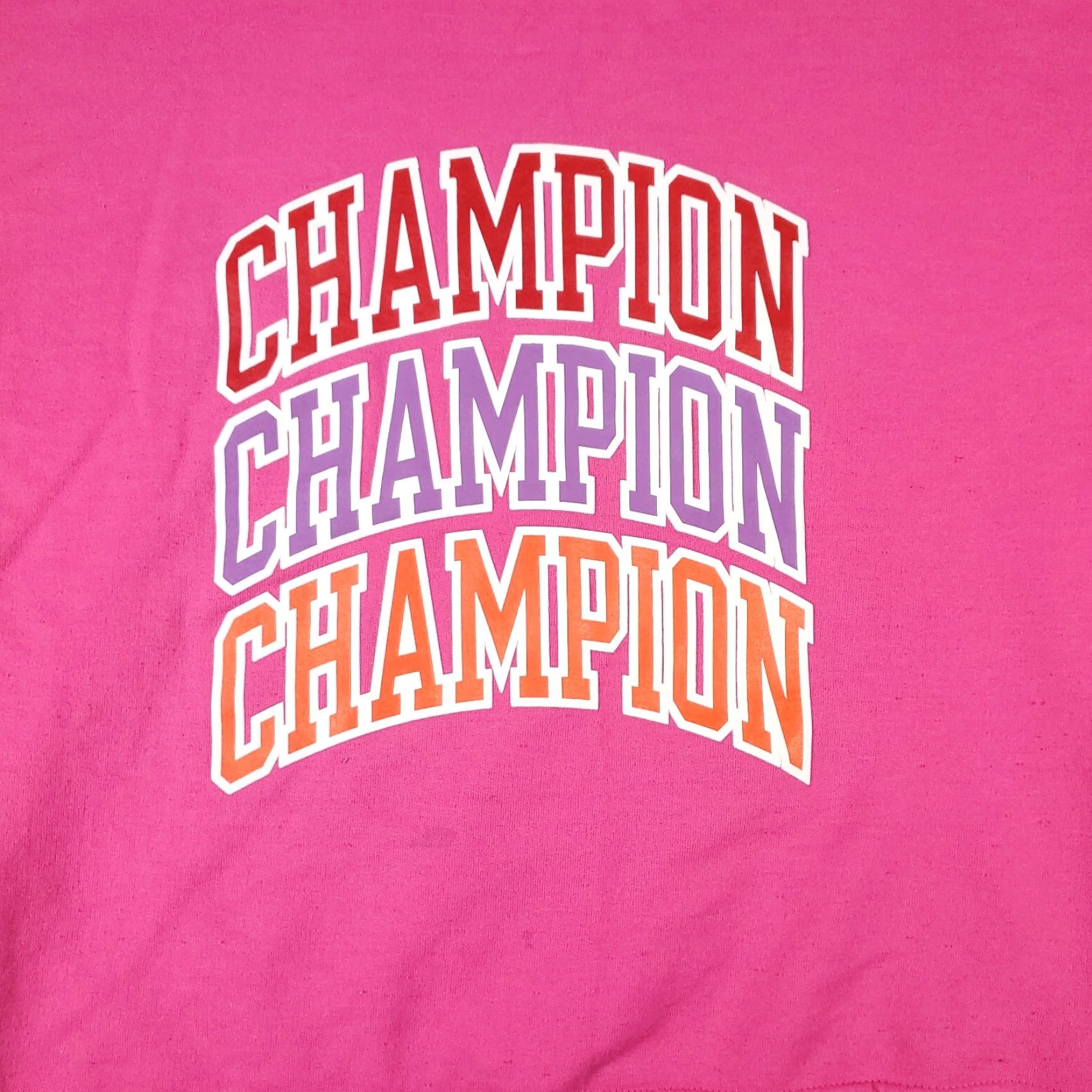 Champion Champion Pullover Sweater Womens Medium Pink Fleece Long Sleeve Crew Neck Sports Size M / US 6-8 / IT 42-44 - 2 Thumbnail