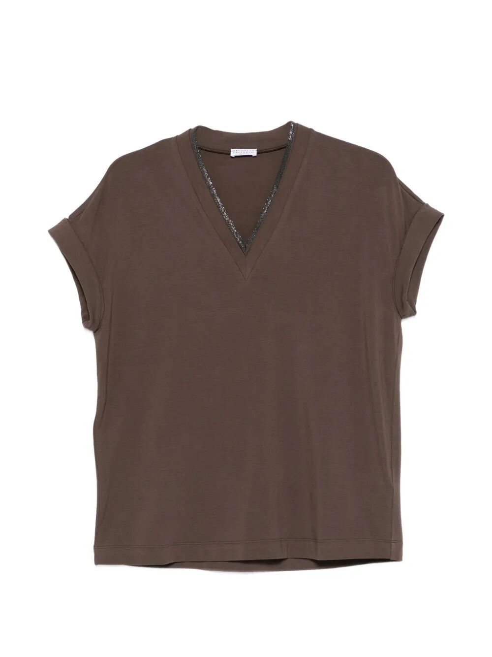 Brunello Cucinelli V NECK T-SHIRT Size M / US 6-8 / IT 42-44 - 1 Thumbnail