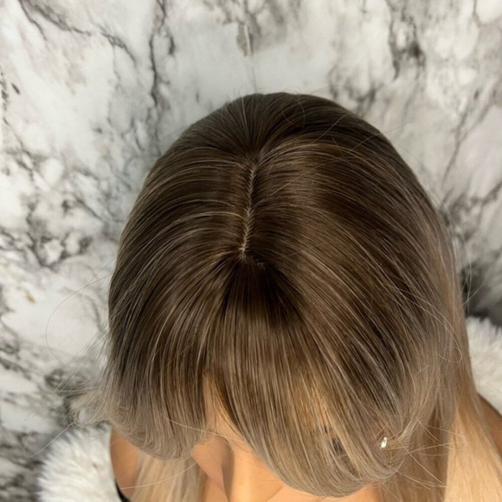 Other 20 In Layered Dark roots Blonde Side Bangs Wig Size ONE SIZE - 4 Thumbnail