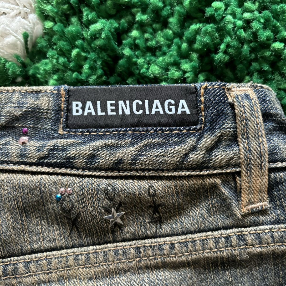 Balenciaga balenciaga crystal denim Size US 31 - 5 Thumbnail