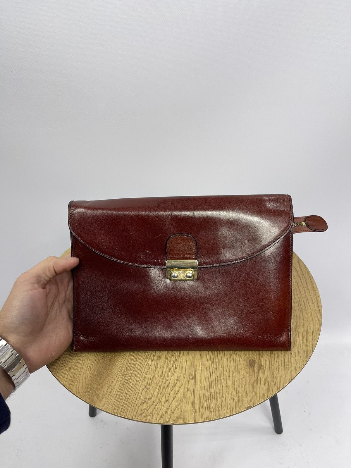 Bally Vintage Bally Brown Leather Flap Closure Clutch Wallet RIRI Size ONE SIZE - 1 Thumbnail