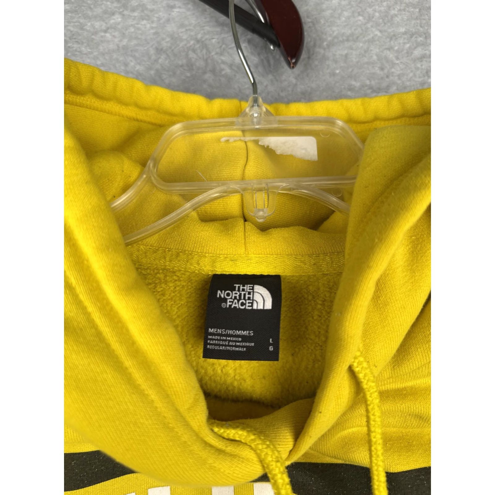 The North Face VINTAGE The North Face Hoodie Mens L Yellow Box Logo Never Stop Exploring Jersey Size US L / EU 52-54 / 3 - 7 Thumbnail