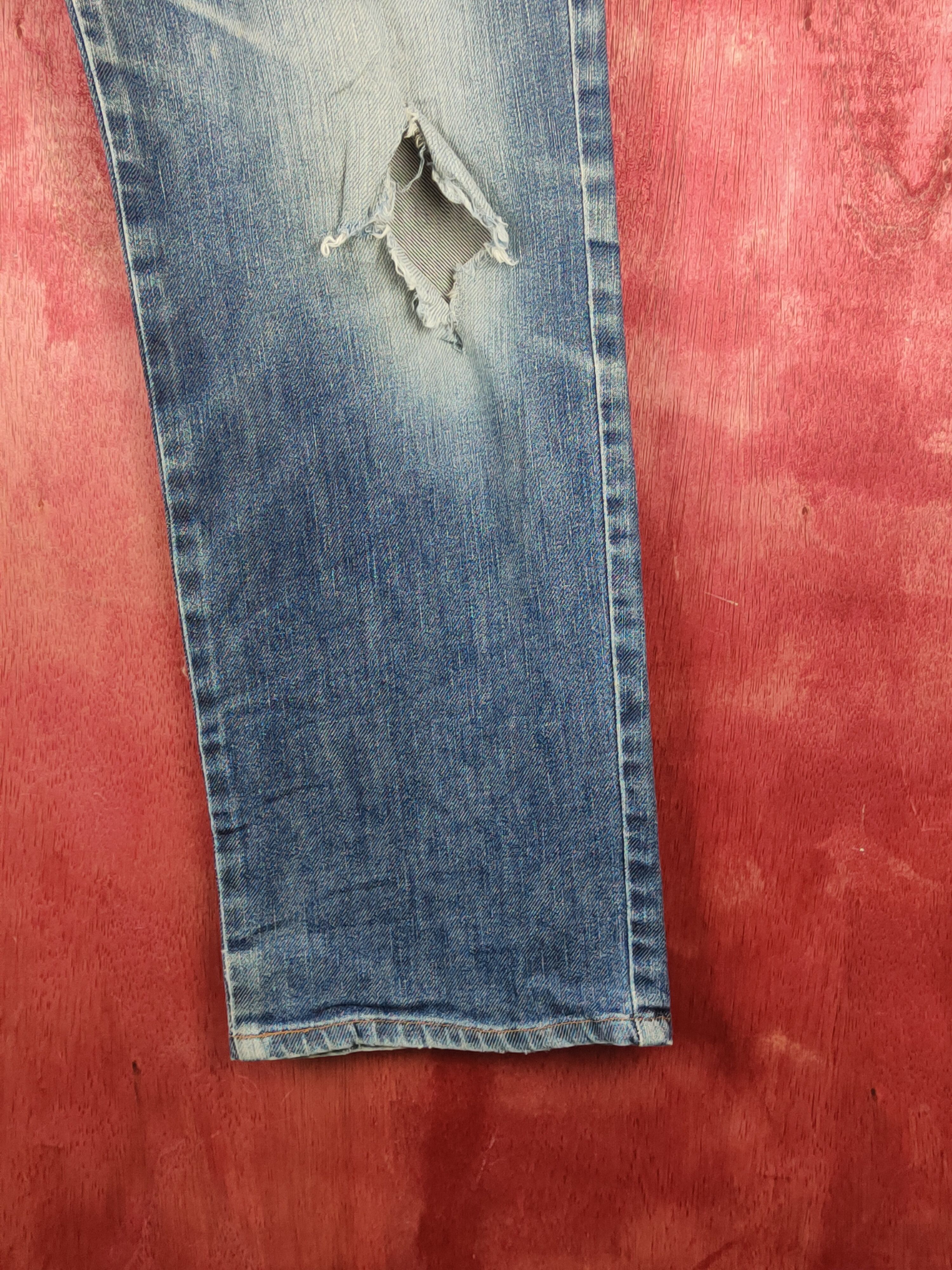 Japanese Brand Bobson Blue Distressed Ripped Jeans #S1660 Size US 30 / EU 46 - 8 Thumbnail