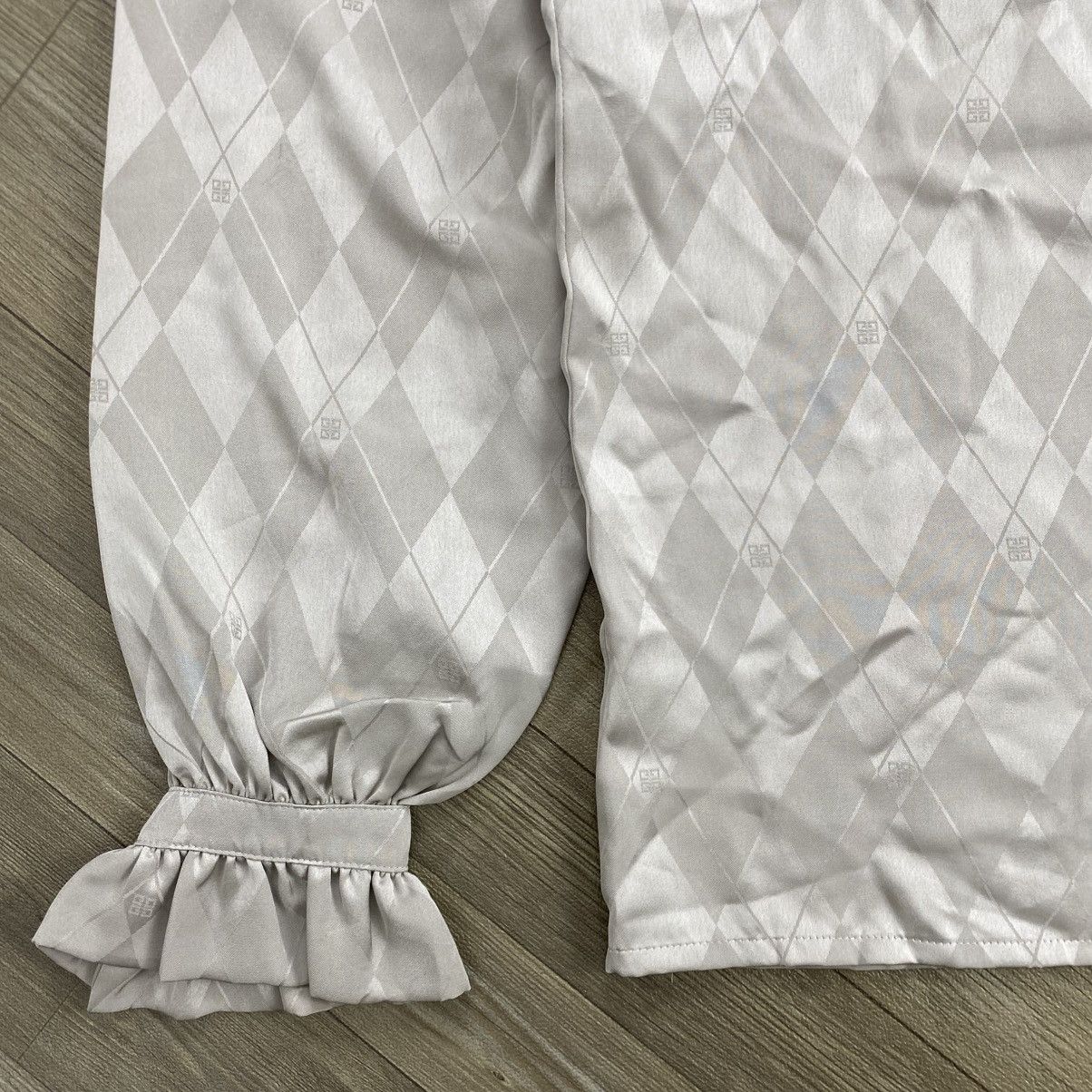 Givenchy Vintage Givenchy Glamour Diamond Jacquard Tie-Neck Blouse Size S / US 4 / IT 40 - 5 Thumbnail