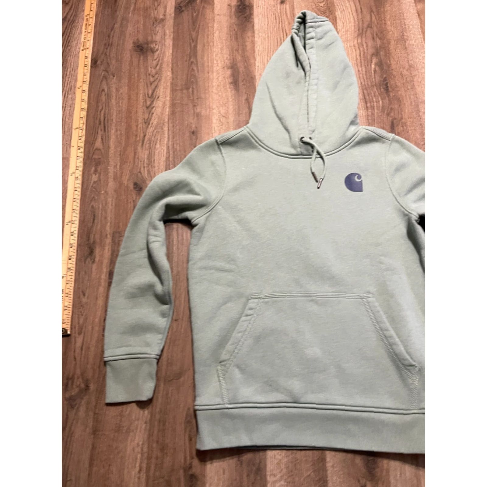 Carhartt Carhartt Hoodie Women’s Small Green Pullover Relaxed Fit Logo Shirt) Size S / US 4 / IT 40 - 3 Thumbnail