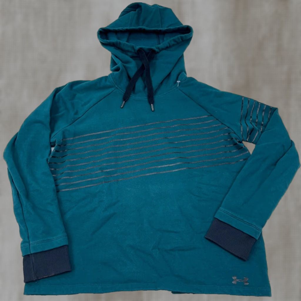 Under Armour Under Armour Hoodie Women Medium Green Sweatshirt Pullover Logo Pockets All Seasons Fashion 90s Modern Sports Mens Womens Size M / US 6-8 / IT 42-44 - 1 Thumbnail