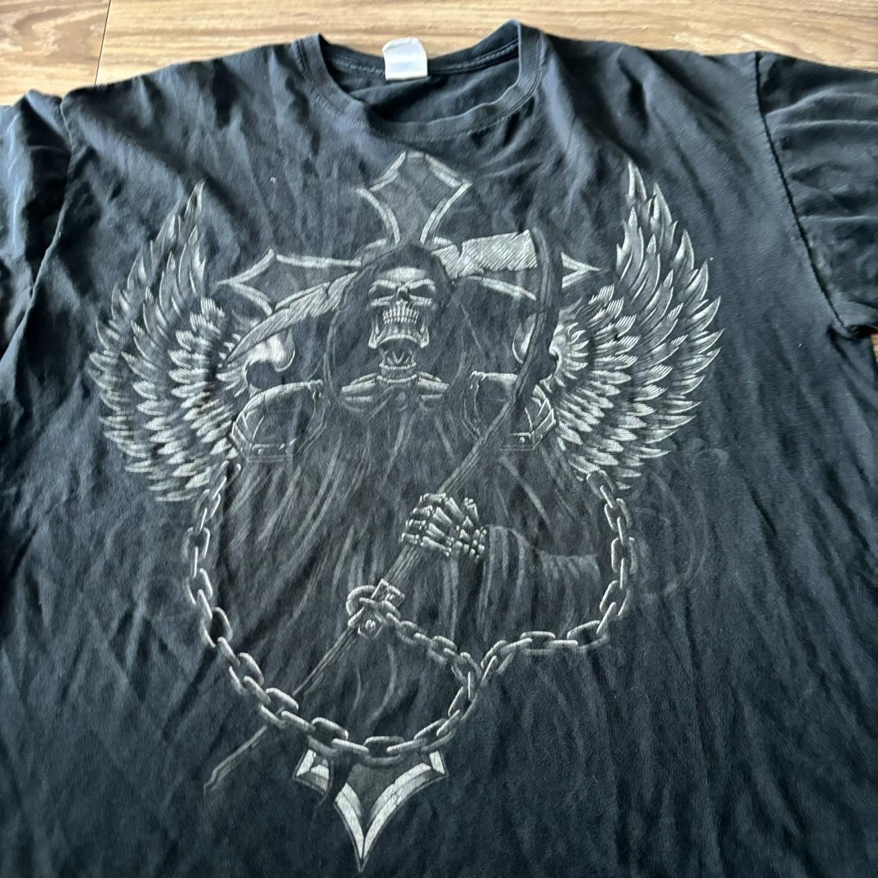 Vintage Crazy Vintage Y2K/2000s Grunge Cyber Goth Reaper Graphic Tee! Size XL Size US XL / EU 56 / 4 - 2 Thumbnail