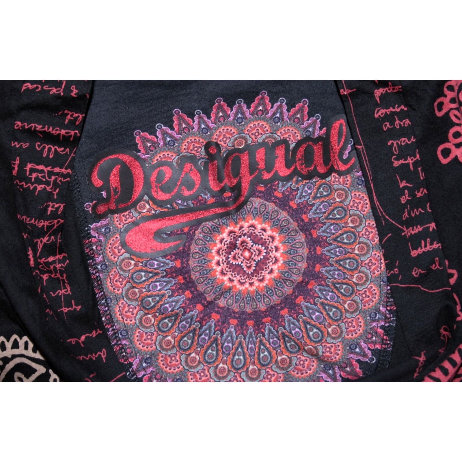 Desigual Desigual Dress Womens Red Black Multicoloured Knee Length A-Line M - 77 Size M / US 6-8 / IT 42-44 - 6 Thumbnail