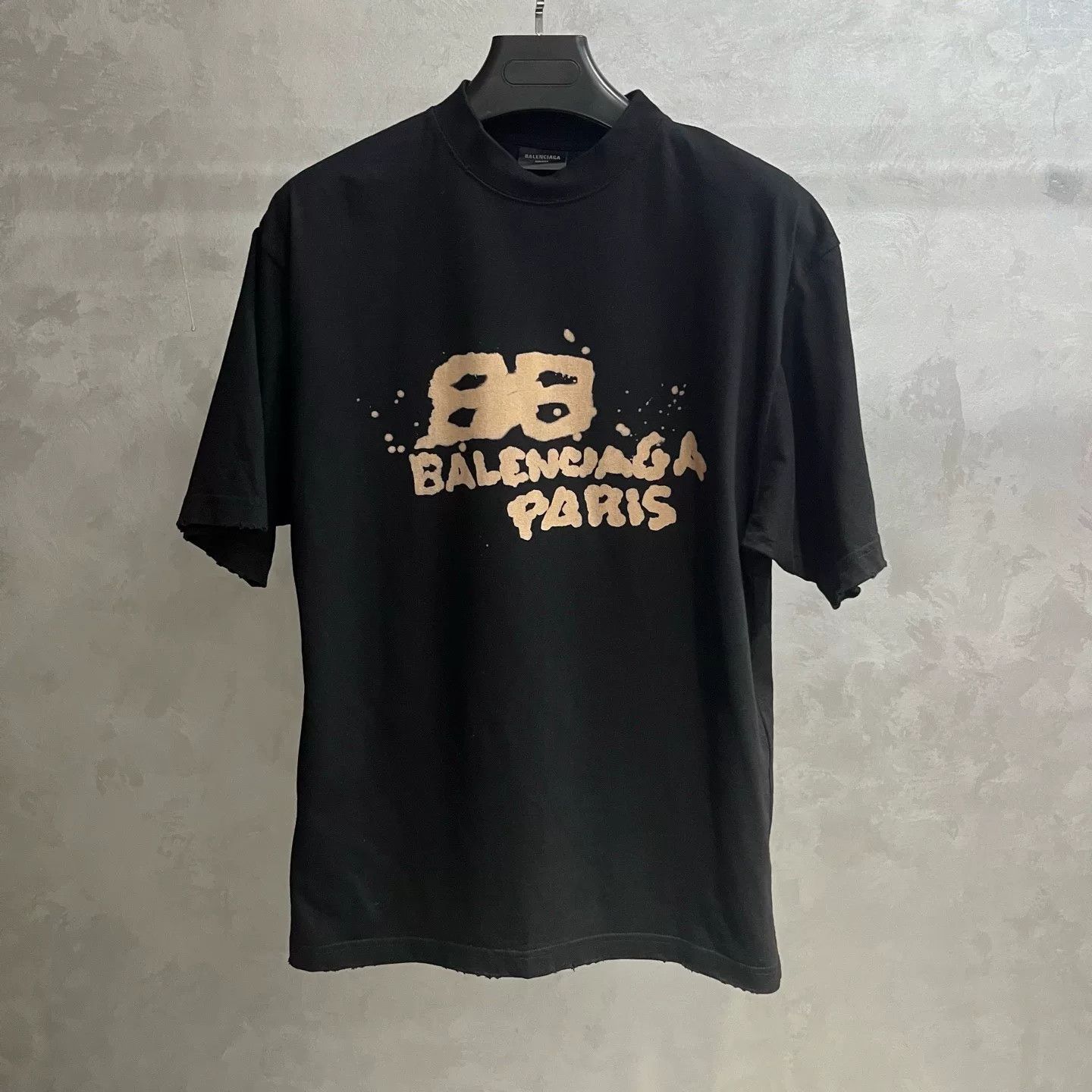 Balenciaga Balenciaga Black Logo Short Sleeve T-shirt Size US XXS / EU 40 - 1 Thumbnail