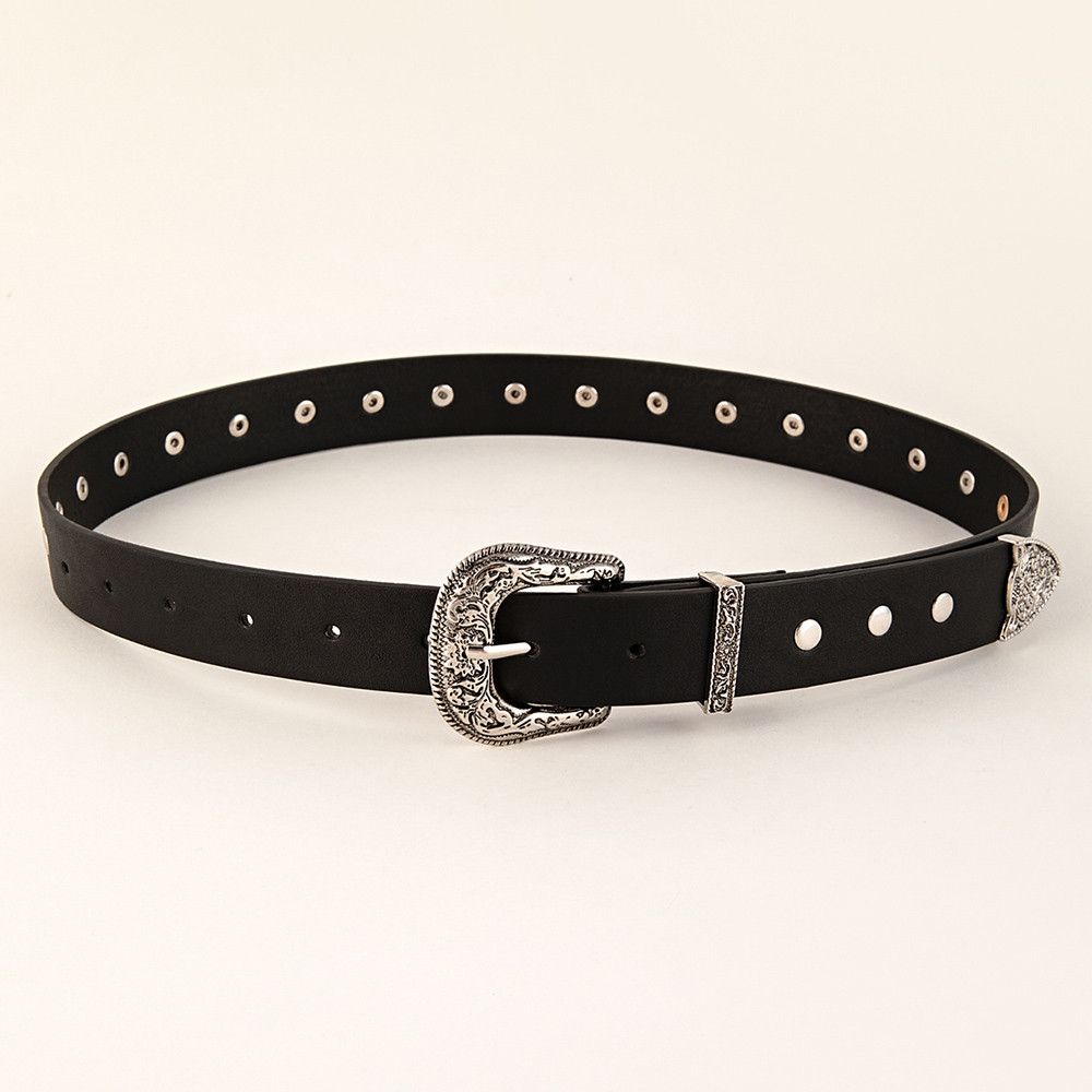 Japanese Brand × Vintage Single row rivet belt Size ONE SIZE - 2 Thumbnail