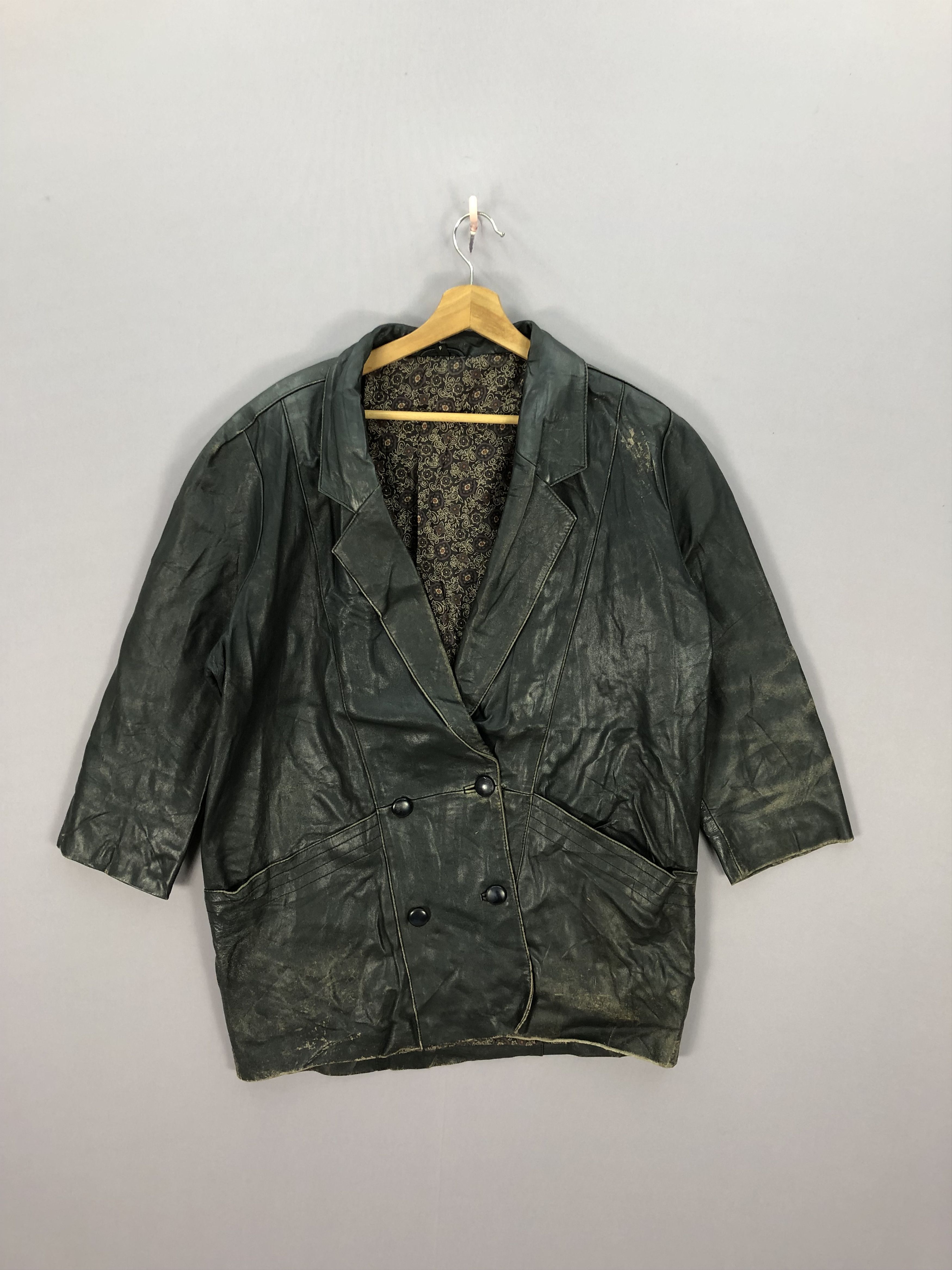 Japanese Brand × Vintage Vintage Japanese Leather Cardigan Jacket Size US XL / EU 56 / 4 - 1 Thumbnail