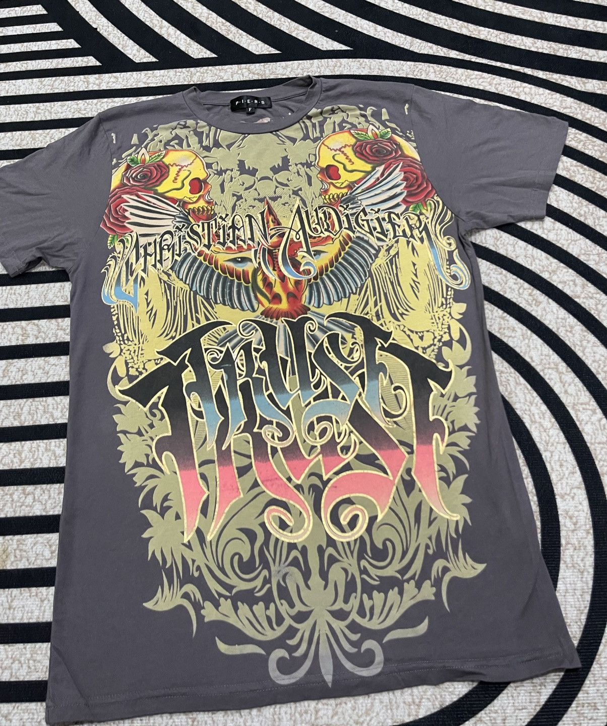 Christian Audigier 2000s JAPANESE BRAND X CHRISTIAN AUDIGIER ED HARDY OVO TEES Size US S / EU 44-46 / 1 - 6 Thumbnail
