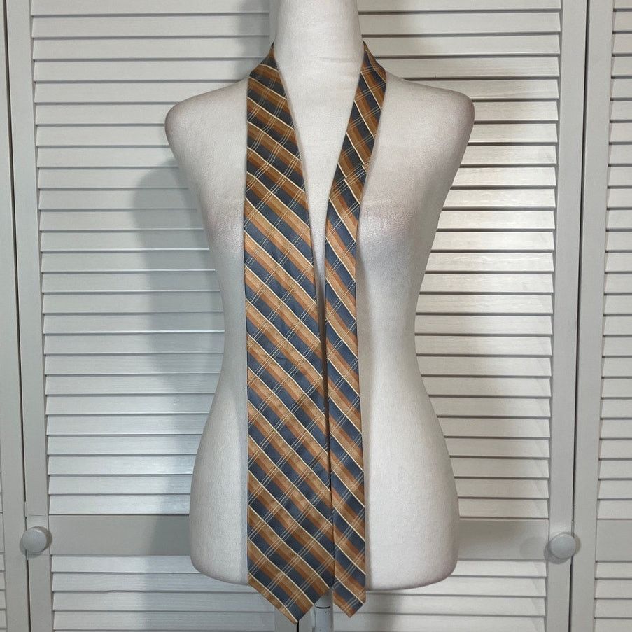 Other Sun River Vintage Striped Silk Wide Classic Men Necktie 60” Size ONE SIZE - 2 Thumbnail