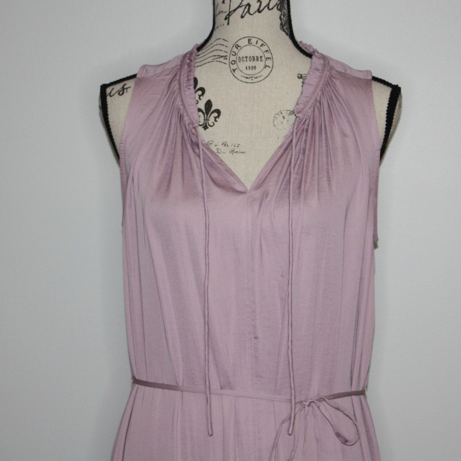 Loft Sleeveless Ruffle Tie Waist Dress in Mauve Color and size M Size M / US 6-8 / IT 42-44 - 12 Thumbnail