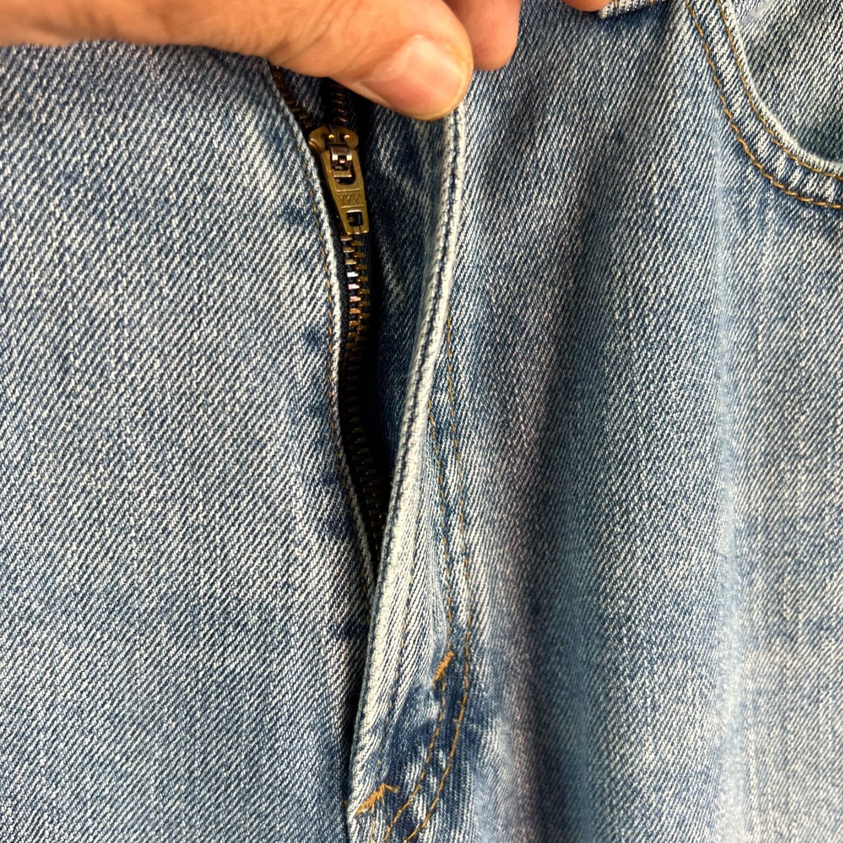 Levi's Levi's 505 Mens Denim Flat Front Straight Leg Regular Fit Blue Jeans Size 33X32 Size US 32 / EU 48 - 5 Thumbnail