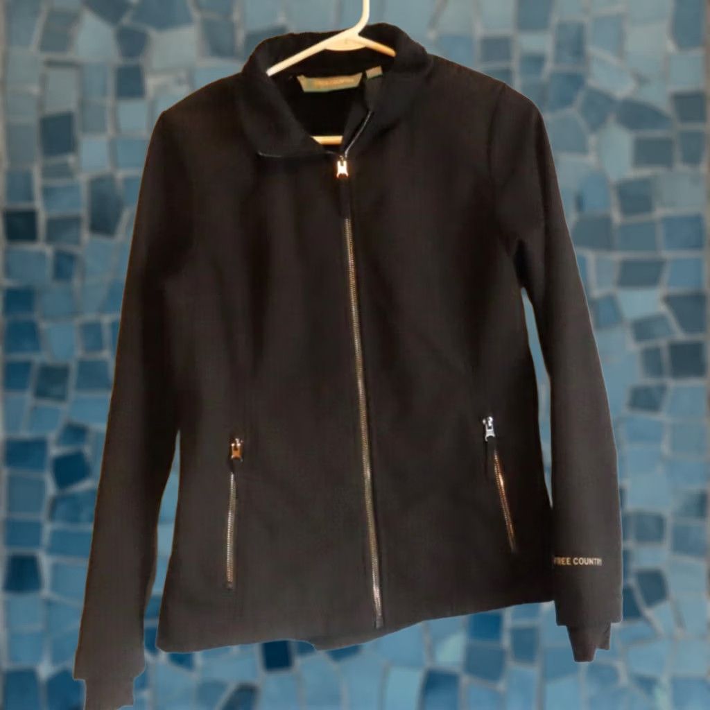 Free Country Free Country Windbreaker Jacket Full Zip PS Petite Women Black Small Petite PS Windbreaker Full Zip Jacket Black Women Size S / US 4 / IT 40 - 1 Thumbnail