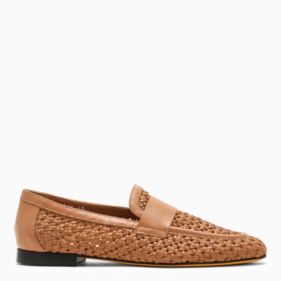 Doucal's o1d2blof0824 Woven Leather Moccasin in Brown Size US 9 / IT 39 - 2 Thumbnail