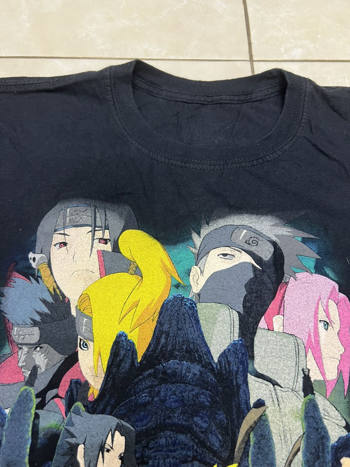 Anime Vintage Naruto Shippuden Akatsuki Kakashi Sakuke Anime Tee Size US L / EU 52-54 / 3 - 3 Thumbnail