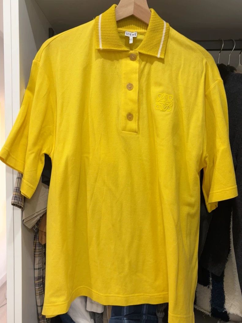Loewe LOEWE Yellow polo shirt hoodie Size XXS / US 00 / IT 34 - 2 Thumbnail