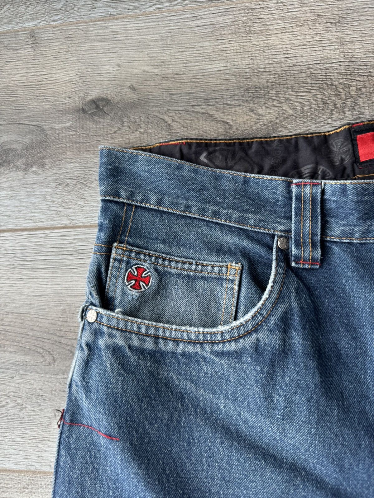 Independent Truck Co. Vintage Independent Truck Company Rap Distressed Jeans Size US 34 / EU 50 - 4 Thumbnail
