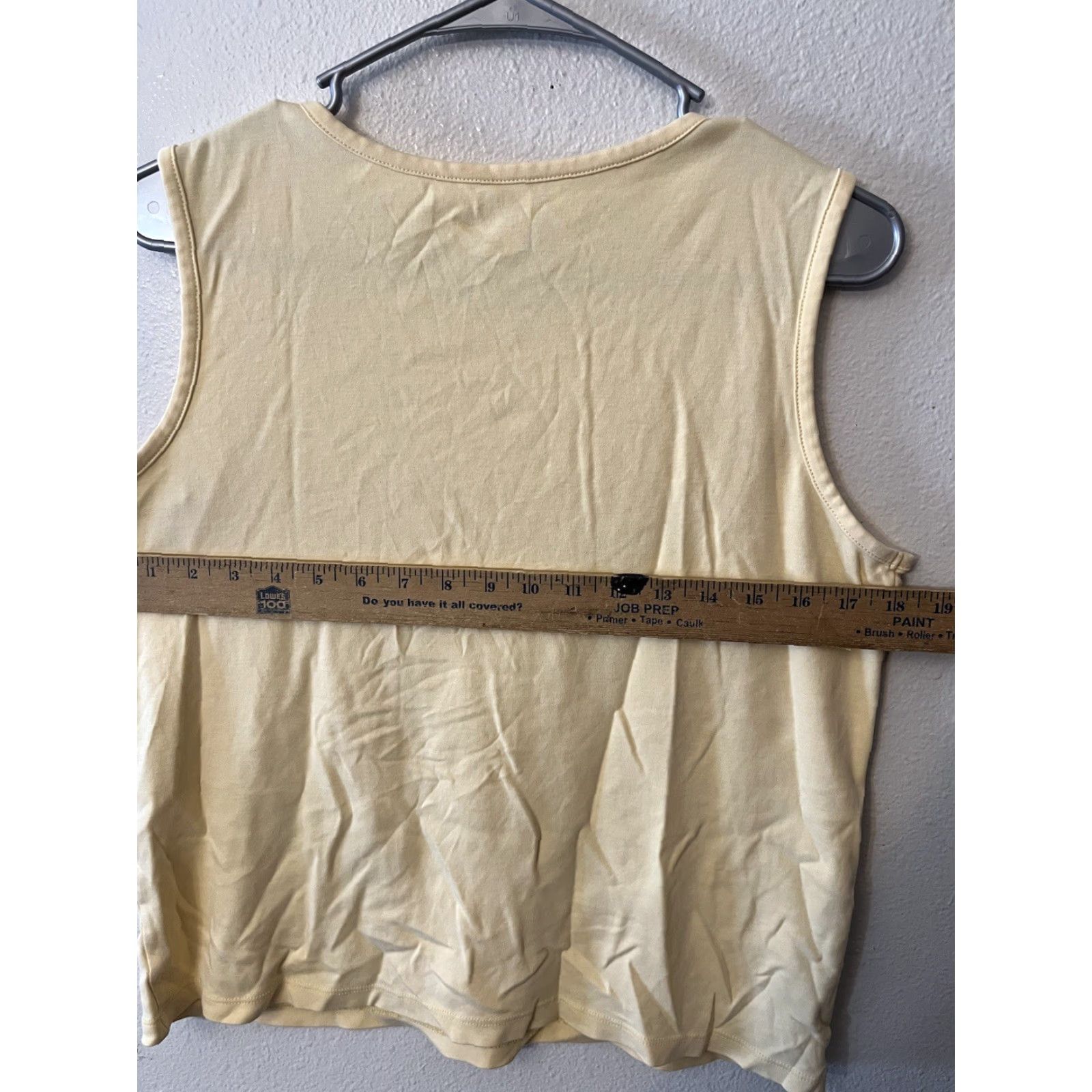 Vintage L.L. Bean Tank Top Womens Size L Yellow Cotton Blend Sleeveless Shirt Casual Shirt Top Lounge Clothing Size L / US 10 / IT 46 - 3 Thumbnail