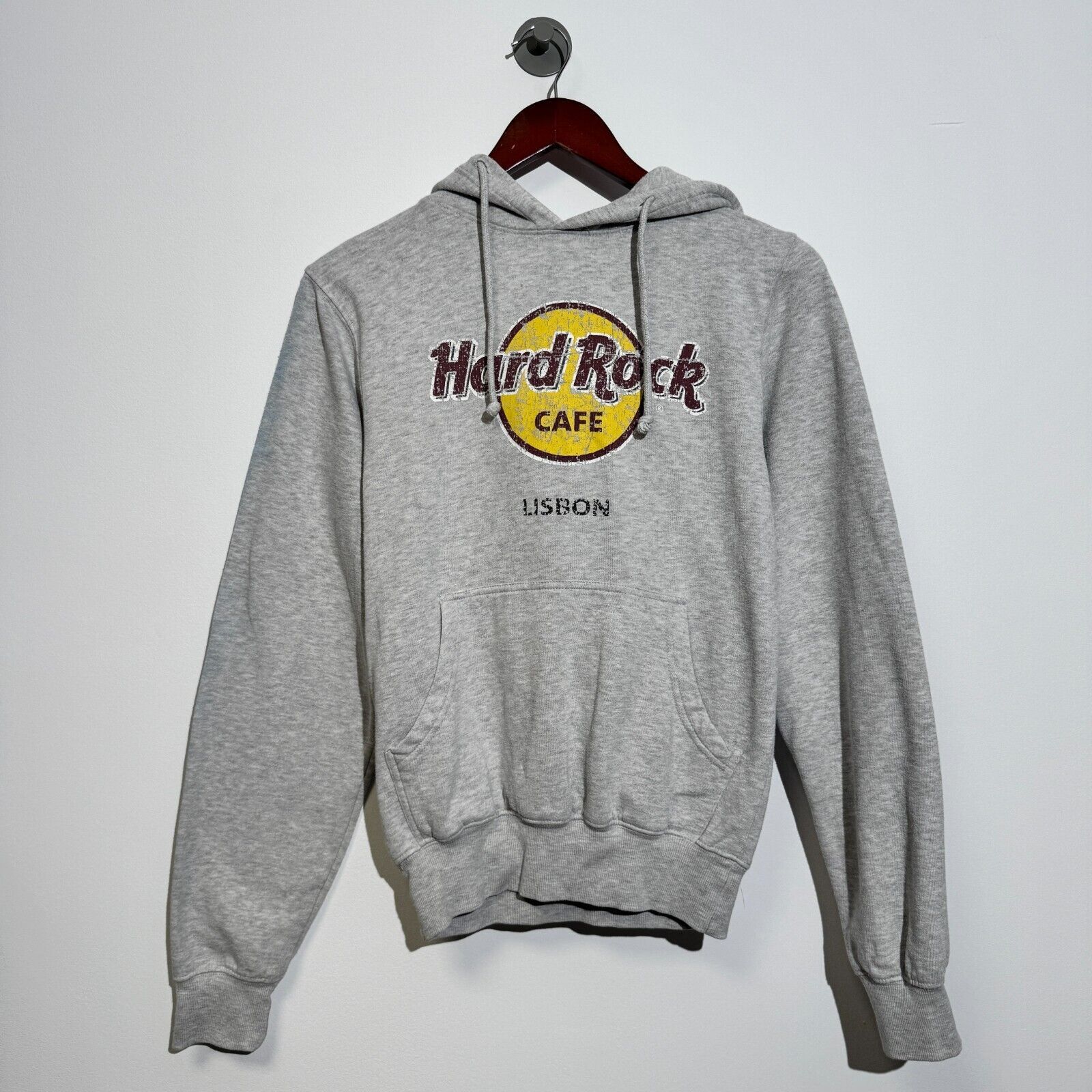 Hard Rock Cafe × Vintage Hard Rock Unisex Gray Cotton Hoodie Size XS Washed 90s USA Size US XS / EU 42 / 0 - 1 Thumbnail