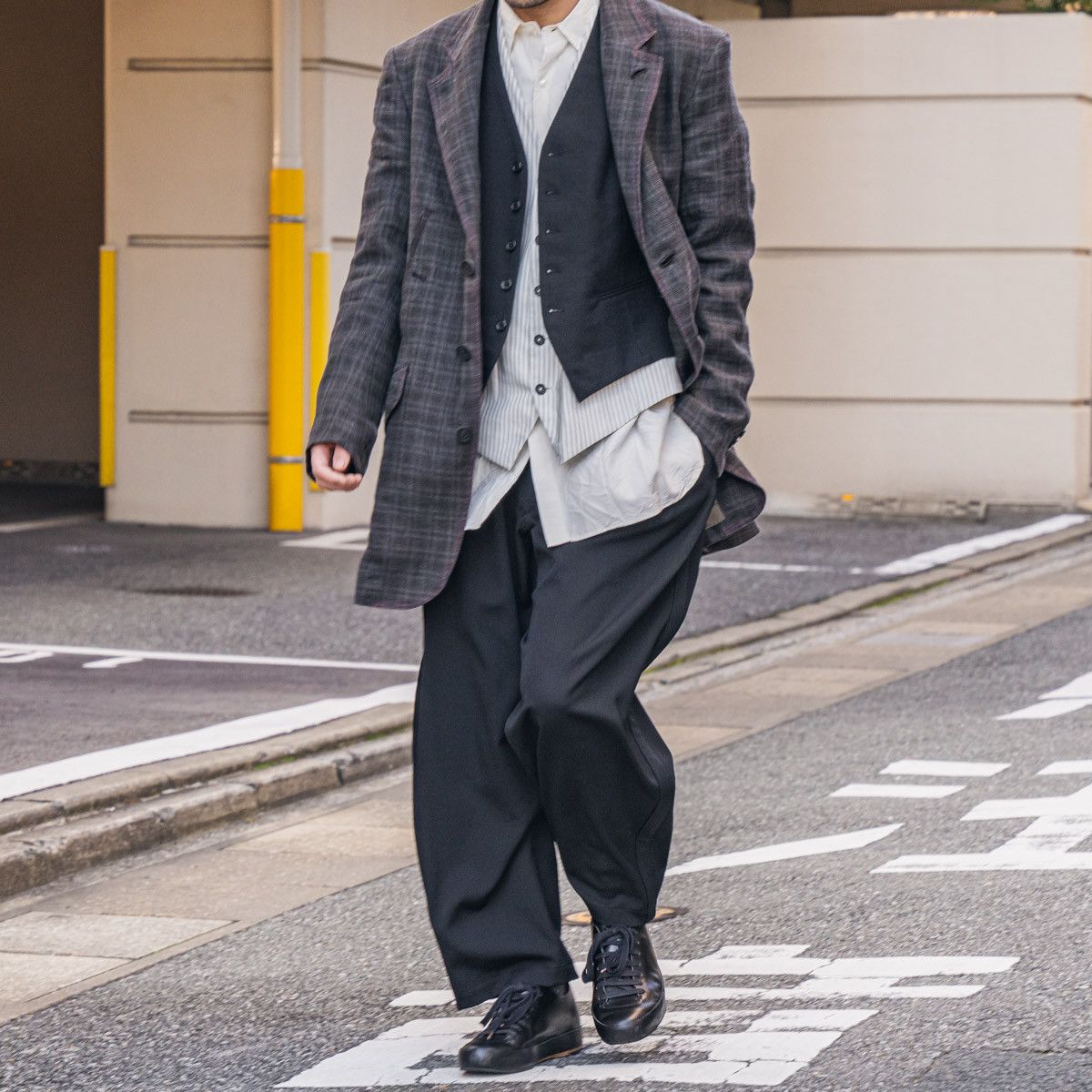 Yohji Yamamoto Yohji Yamamoto Pour Homme - Wool Gabardine SIDE TAPED PANTS Size US 30 / EU 46 - 2 Thumbnail