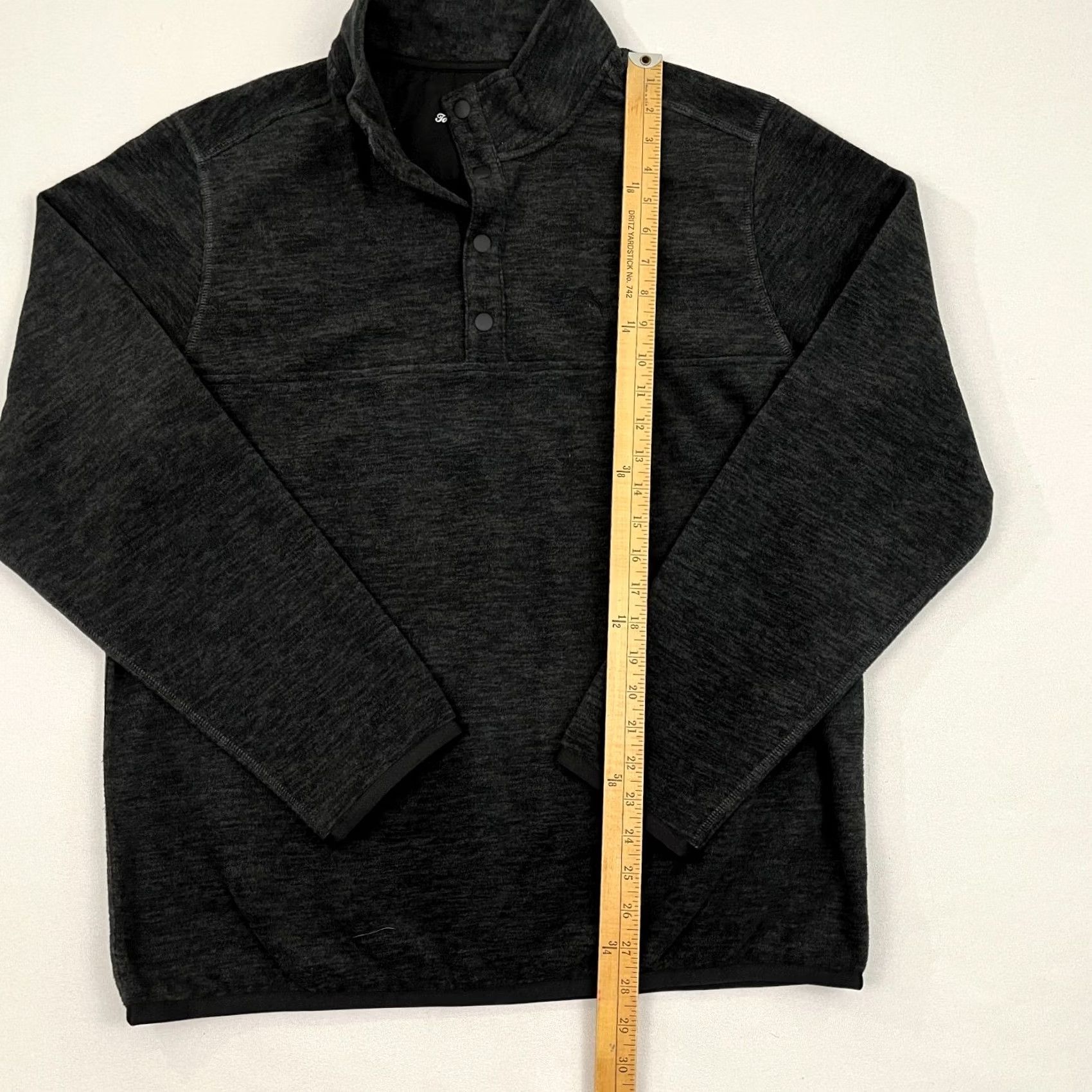 Tommy Bahama Tommy Bahama Sweater Mens L Gray Fleece 1/4 Quarter Zip Snap Henley Pullover Size US L / EU 52-54 / 3 - 4 Thumbnail
