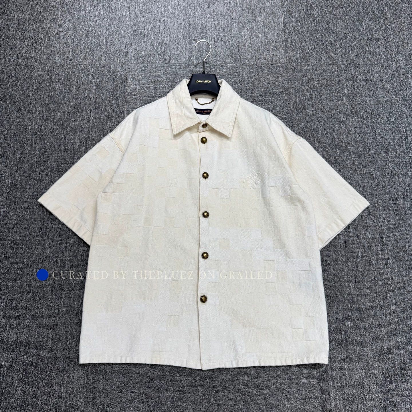 Louis Vuitton Damier Denim Short Sleeve Tee in White Size US L / EU 52-54 / 3 - 1 Thumbnail