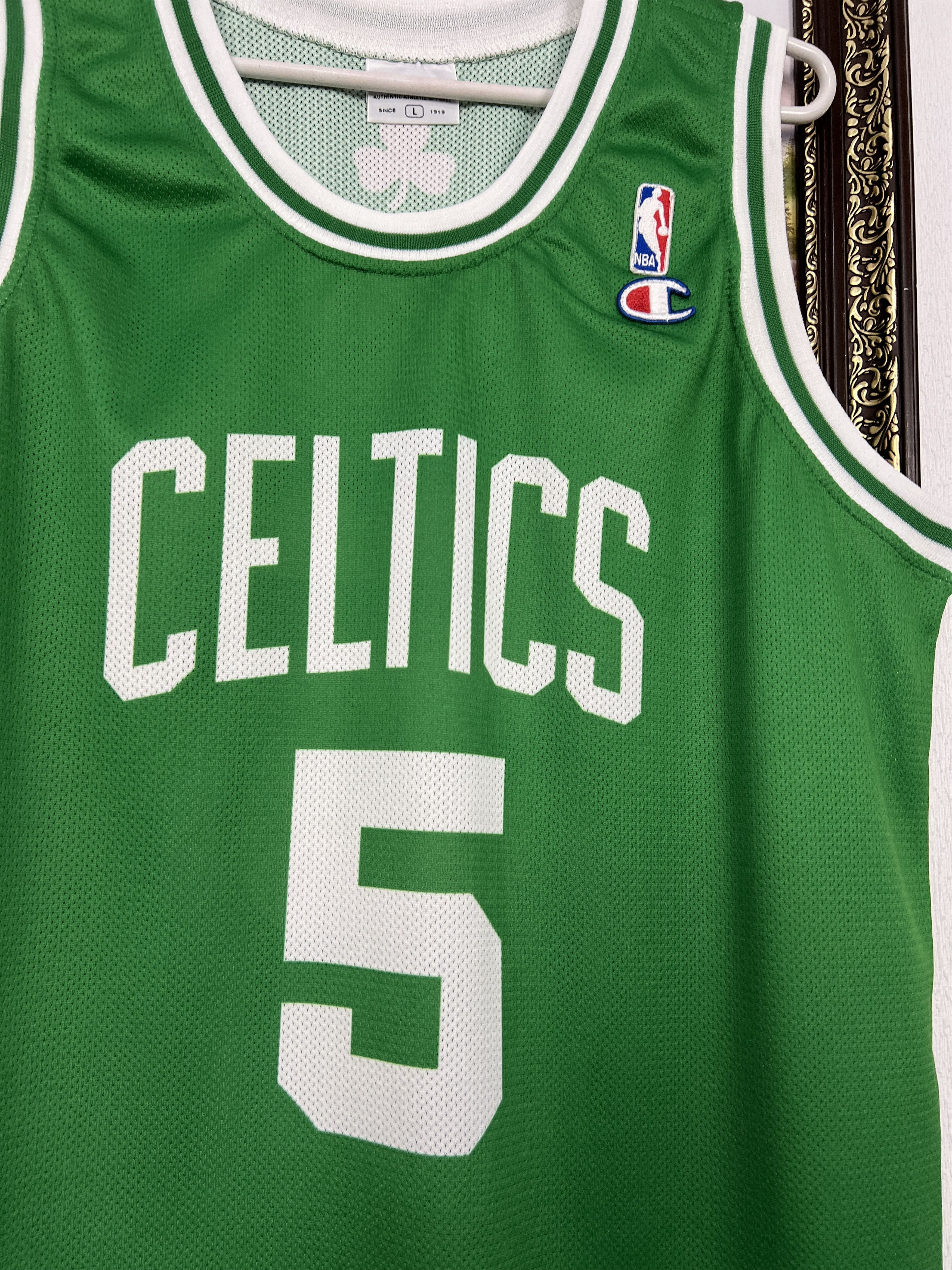 Champion Vintage 90's Garnett Boston Celtics NBA Jersey Trikot Rare Size US L / EU 52-54 / 3 - 3 Thumbnail