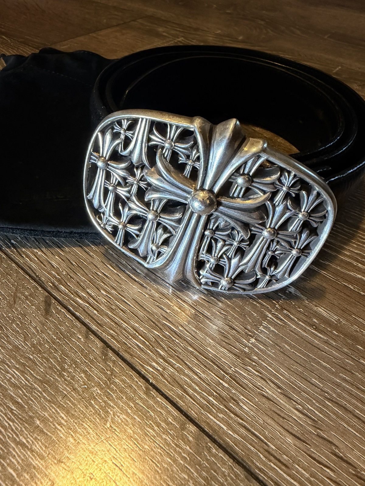 Chrome Hearts Cemetery Cross Buckle Belt 1.5”