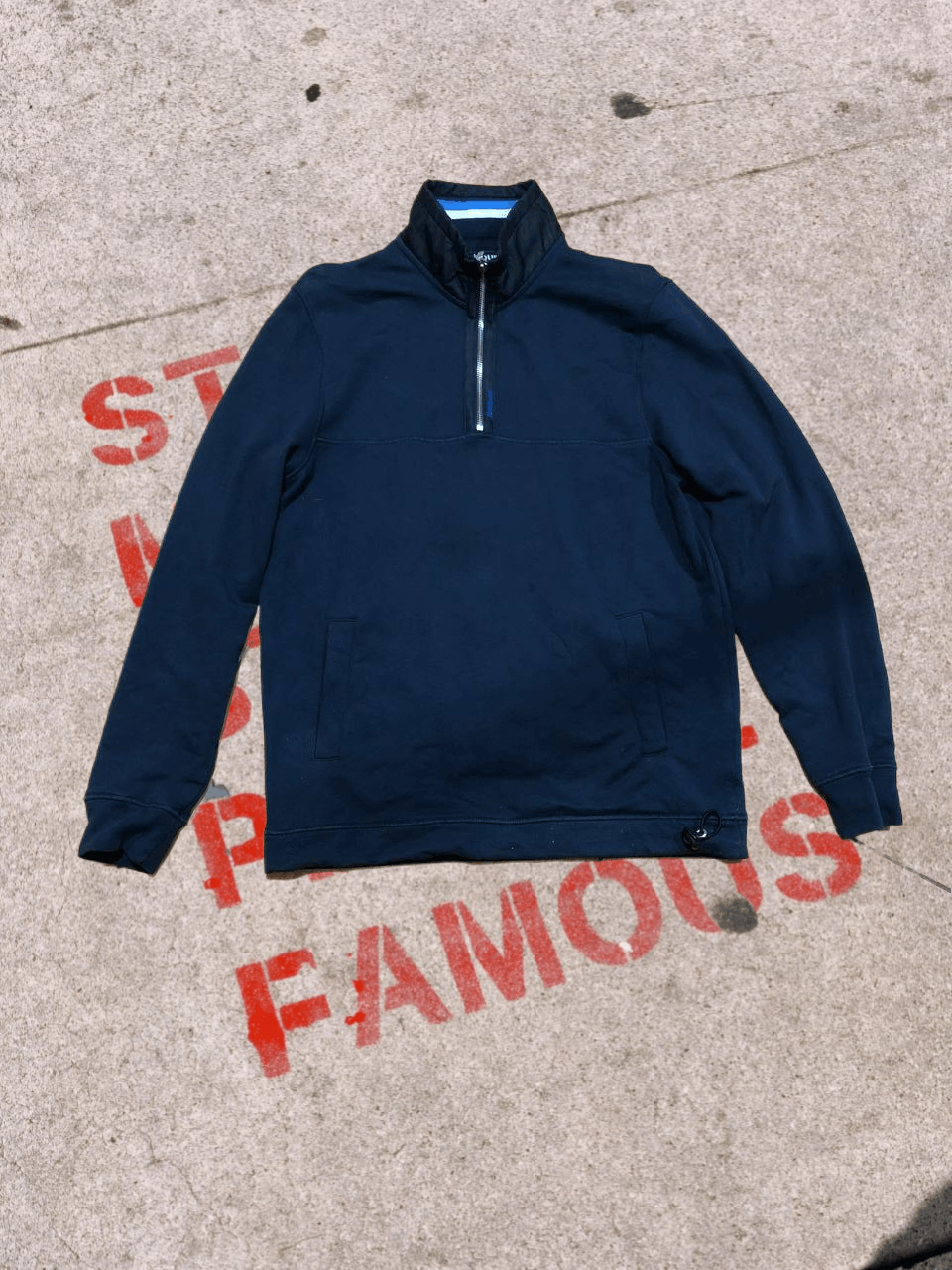 Barbour Barbour Navy Blue 1/3 Zipper Mock Collar Pullover Sweatshirt Size US M / EU 48-50 / 2 - 1 Thumbnail