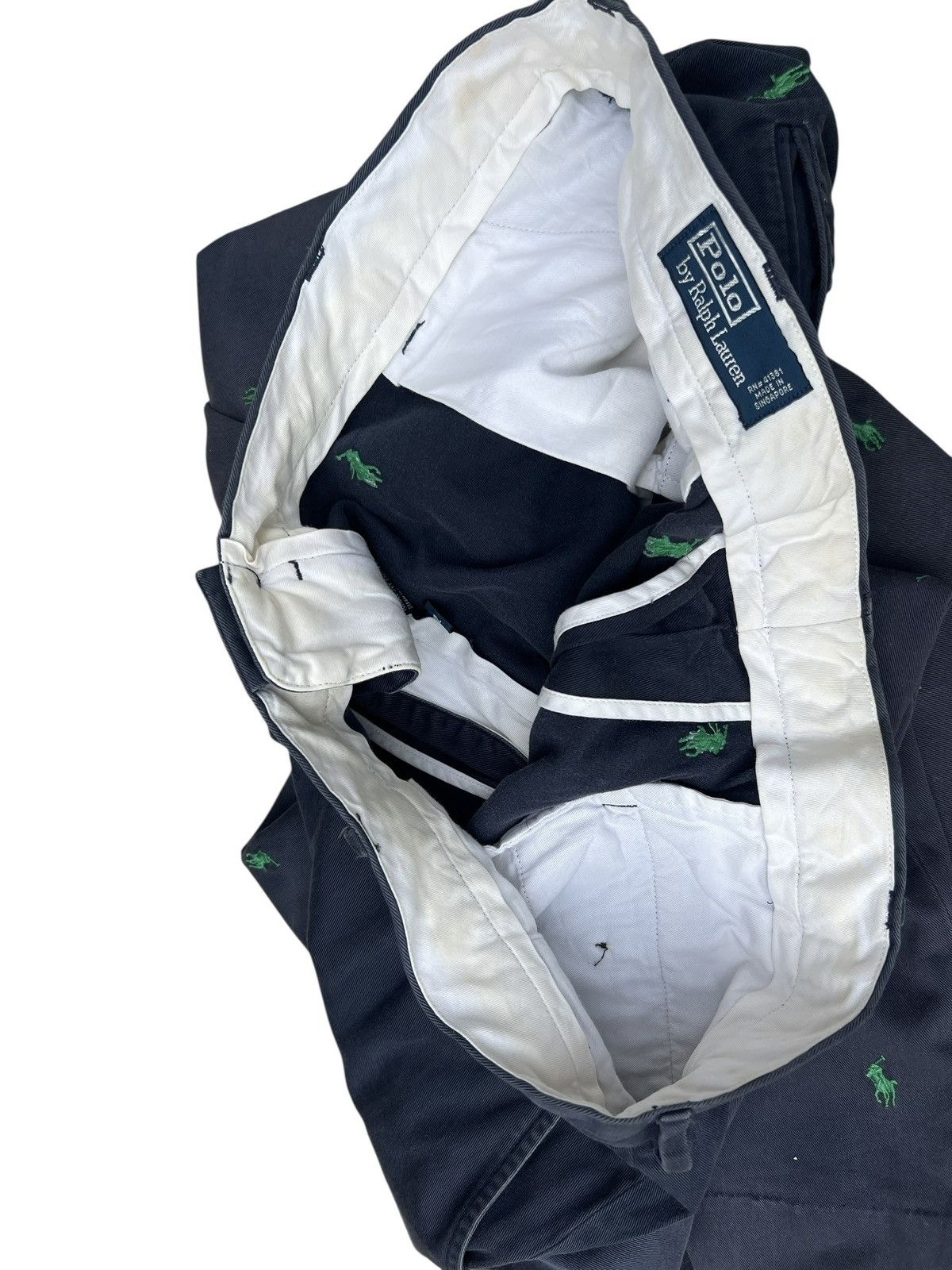 Polo Ralph Lauren Vintage 90s Polo Ralph Lauren Small Pony Faded Navy Trouser Size US 38 / EU 54 - 19 Thumbnail