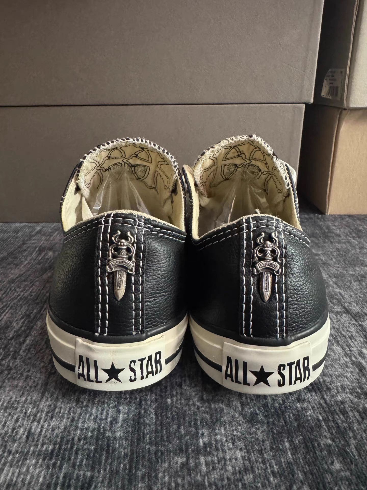 Chrome Hearts chrome Hearts Triple Cross Leather Patch Low Top Converse Size US 6.5 / EU 39-40 - 3 Thumbnail