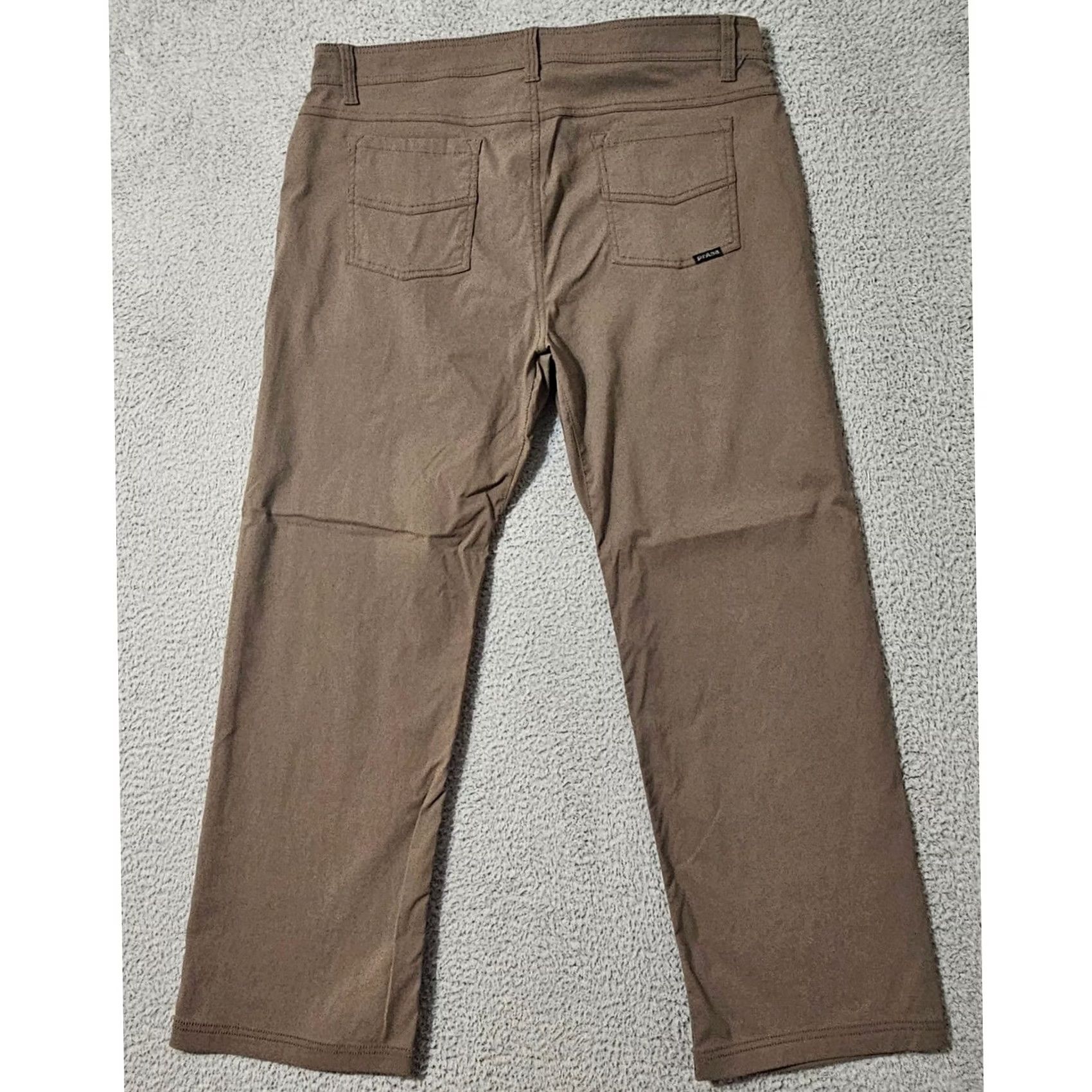 Prana prAna Pants Mens 38x29 Brion Slim Fit Brown Nylon Stretch Outdoor Hiking Work Chino Size US 38 / EU 54 - 2 Thumbnail