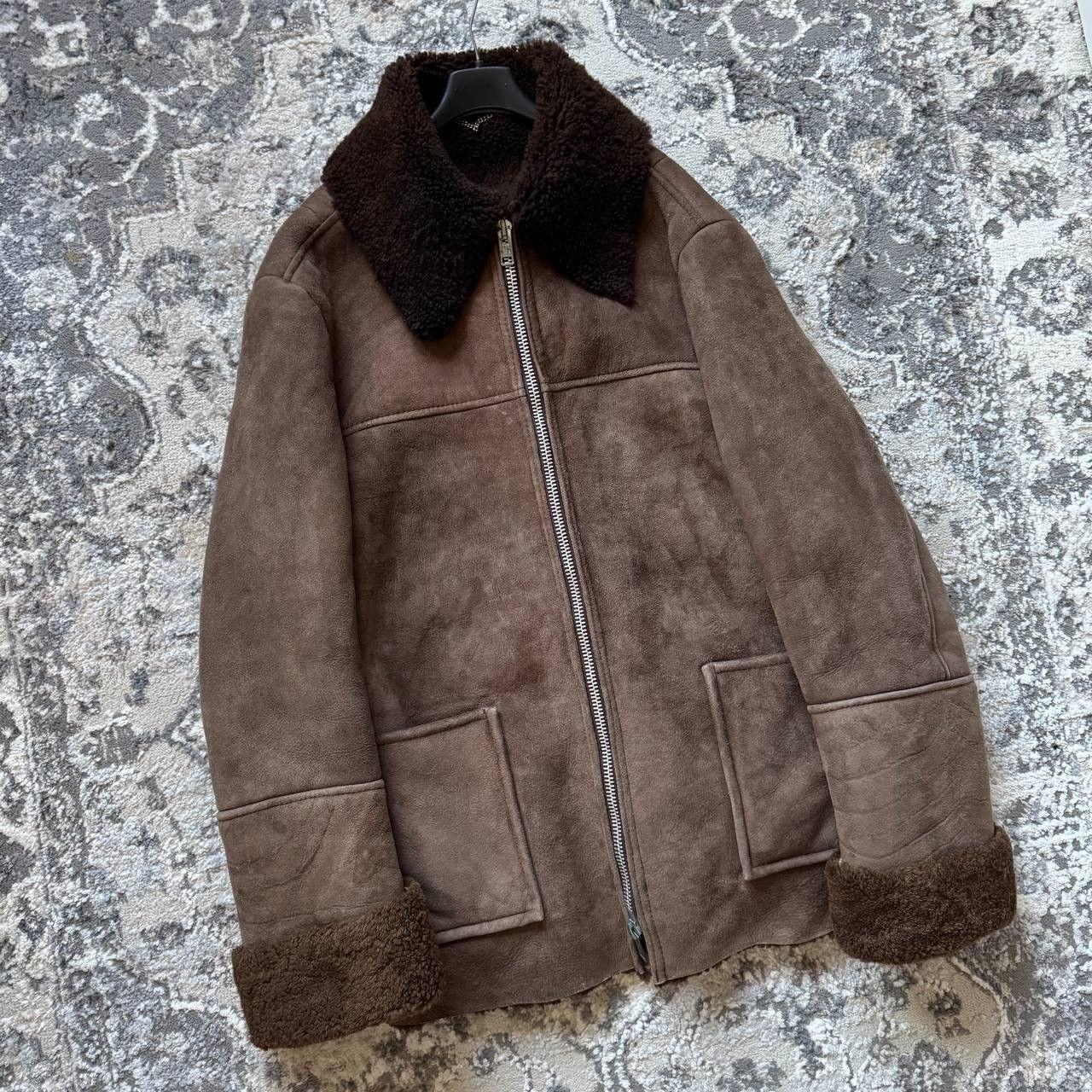 Genuine Leather Vintage Genuine Leather Shearling Sheep Skin Aviator Jacket Size US XL / EU 56 / 4 - 2 Thumbnail