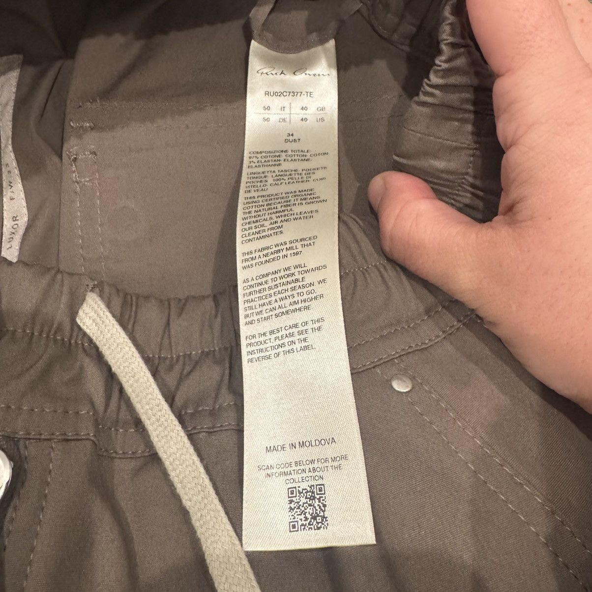 Rick Owens Rick Owens Bauhaus Cargo Drawstring Pants in Dust Size US 40 / EU 56 - 8 Thumbnail