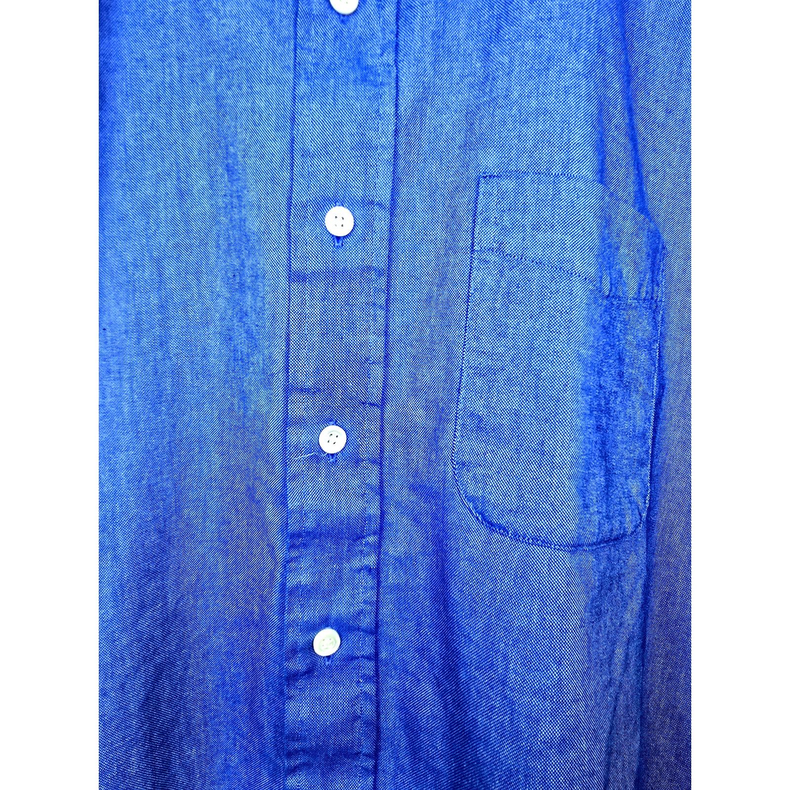 L.L. Bean × Vintage Vintage LL Bean Button Up Blue Shirt Mens XL 90s Button Down Size US XL / EU 56 / 4 - 4 Thumbnail