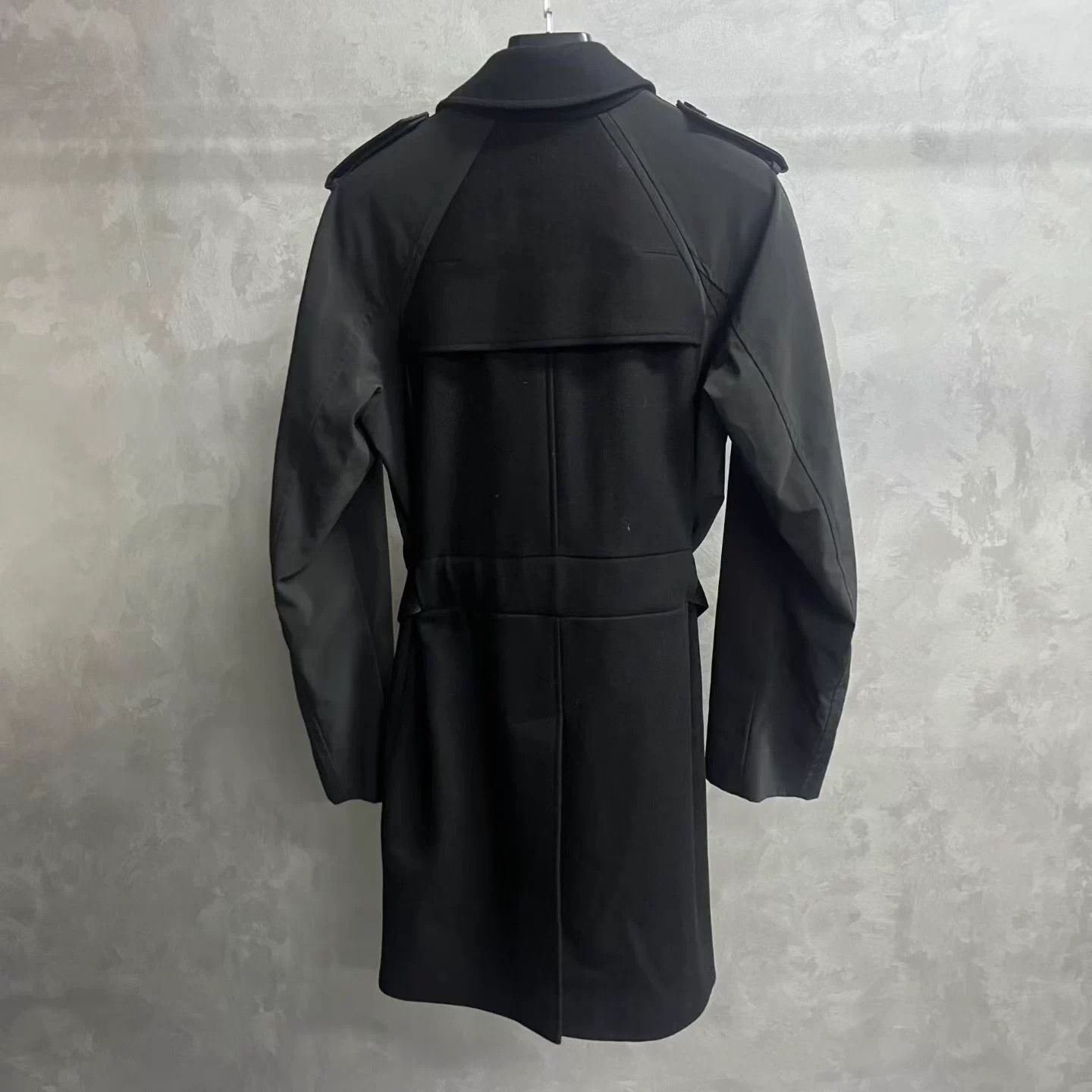 Dior Dior Black Double-Breasted Notched Collar Men’s Overcoat Size US M / EU 48-50 / 2 - 2 Thumbnail