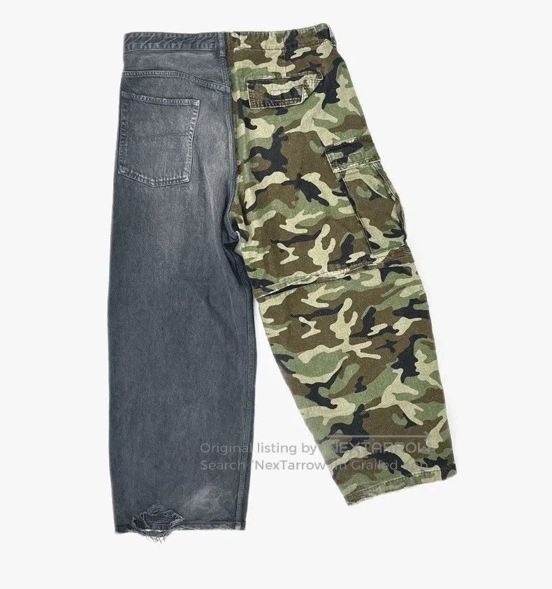 Balenciaga Balenciaga size M Camouflage Patchwork Destroyed Baggy Jea Size US 27 - 2 Thumbnail