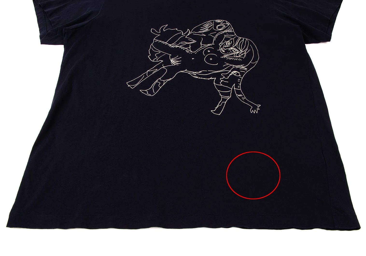 Yohji Yamamoto Yohji Yamamoto Asakura Yuka Printed T-Shirt Navy Size US L / EU 52-54 / 3 - 9 Thumbnail