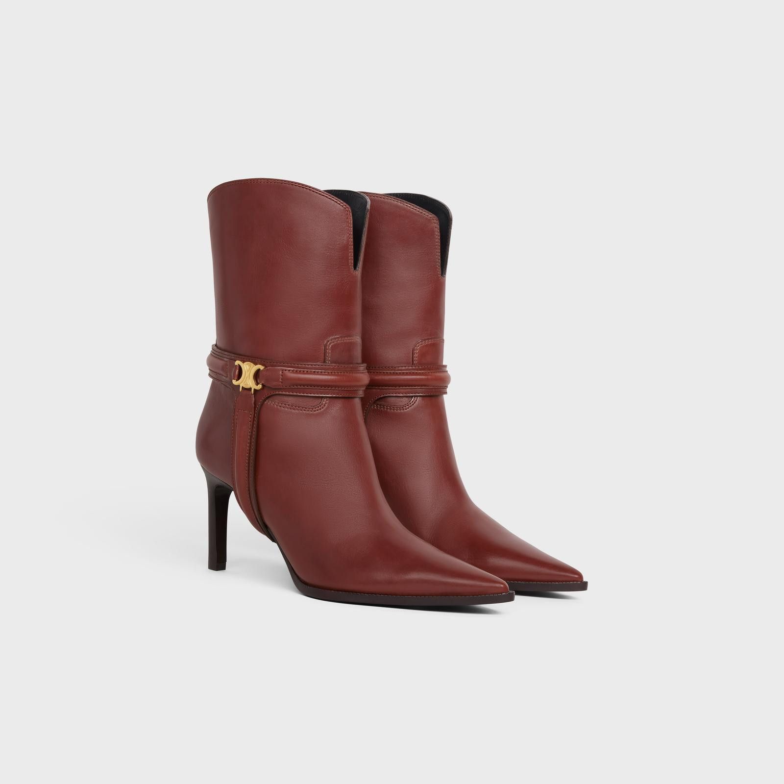 Celine o1bcso1str0824 Verneuil Harness Low Boot In Calfskin Size US 12 / IT 42 - 2 Thumbnail