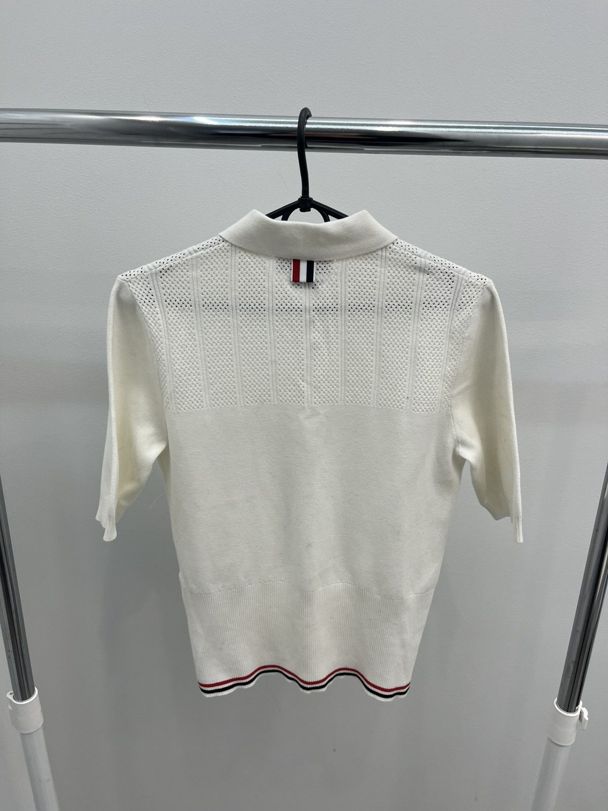 Thom Browne Thom Browne Silk Cotton Short Sleeve Sweater Size XS / US 0-2 / IT 36-38 - 5 Thumbnail