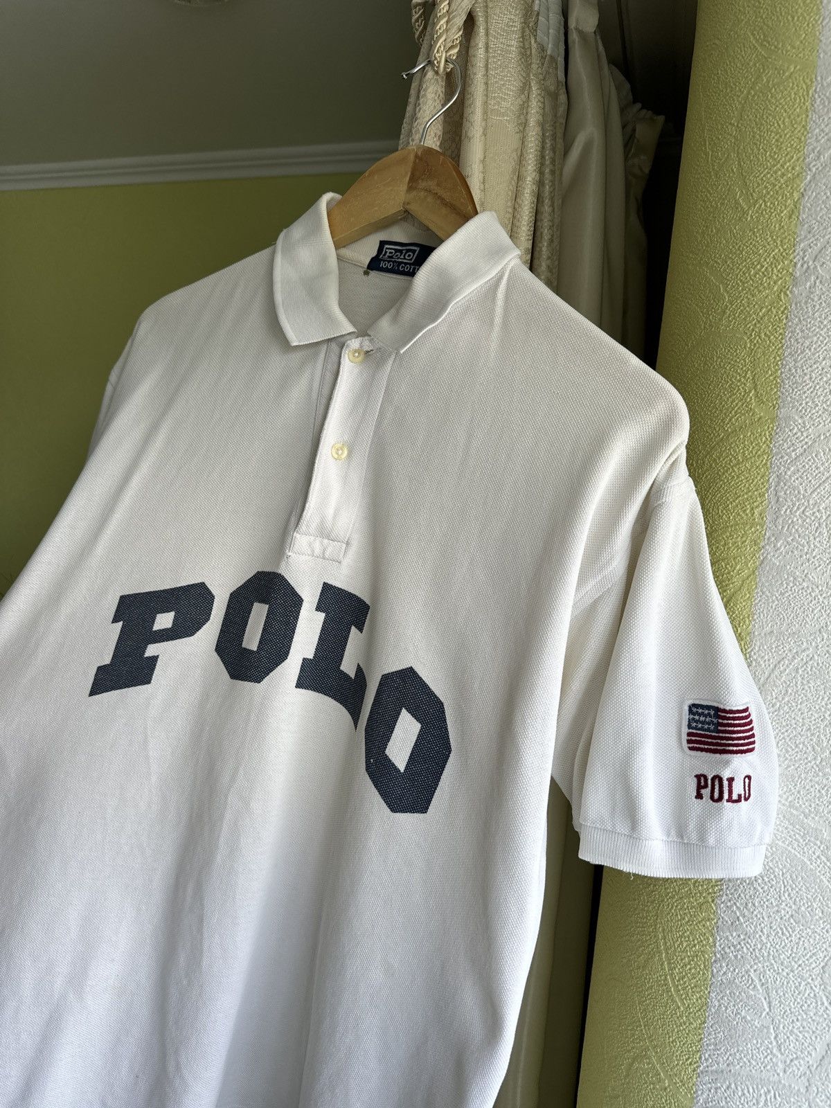 Polo Ralph Lauren × Ralph Lauren × Vintage Vintage 90s Polo Ralph Lauren Big Logo USA Polo Shirt Size US L / EU 52-54 / 3 - 3 Thumbnail