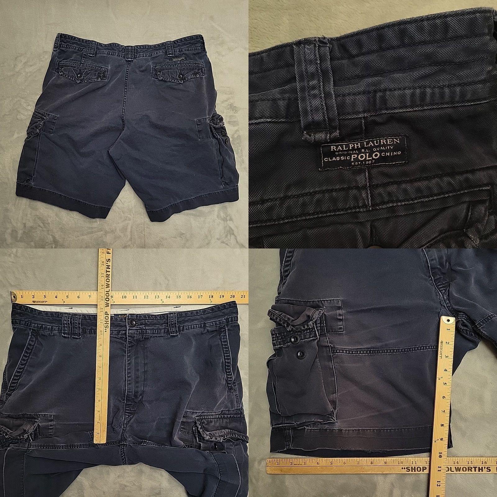 Polo Ralph Lauren Polo Ralph Lauren Cargo Shorts Mens 40 Blue Classic Casual Outdoor Chino Size US L / EU 52-54 / 3 - 8 Thumbnail