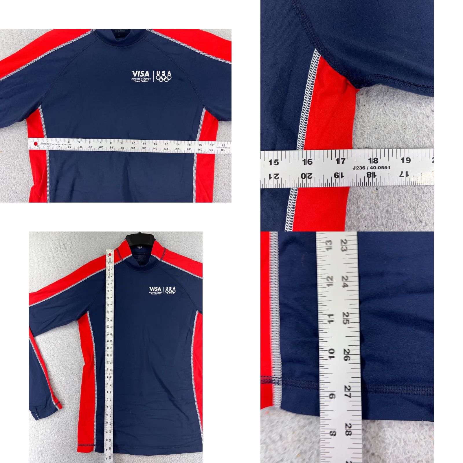 Lululemon Lululemon Shirt Men Small Blue Red Long Sleeve Visa Olympics Partner Long Sleeve Size US S / EU 44-46 / 1 - 8 Thumbnail