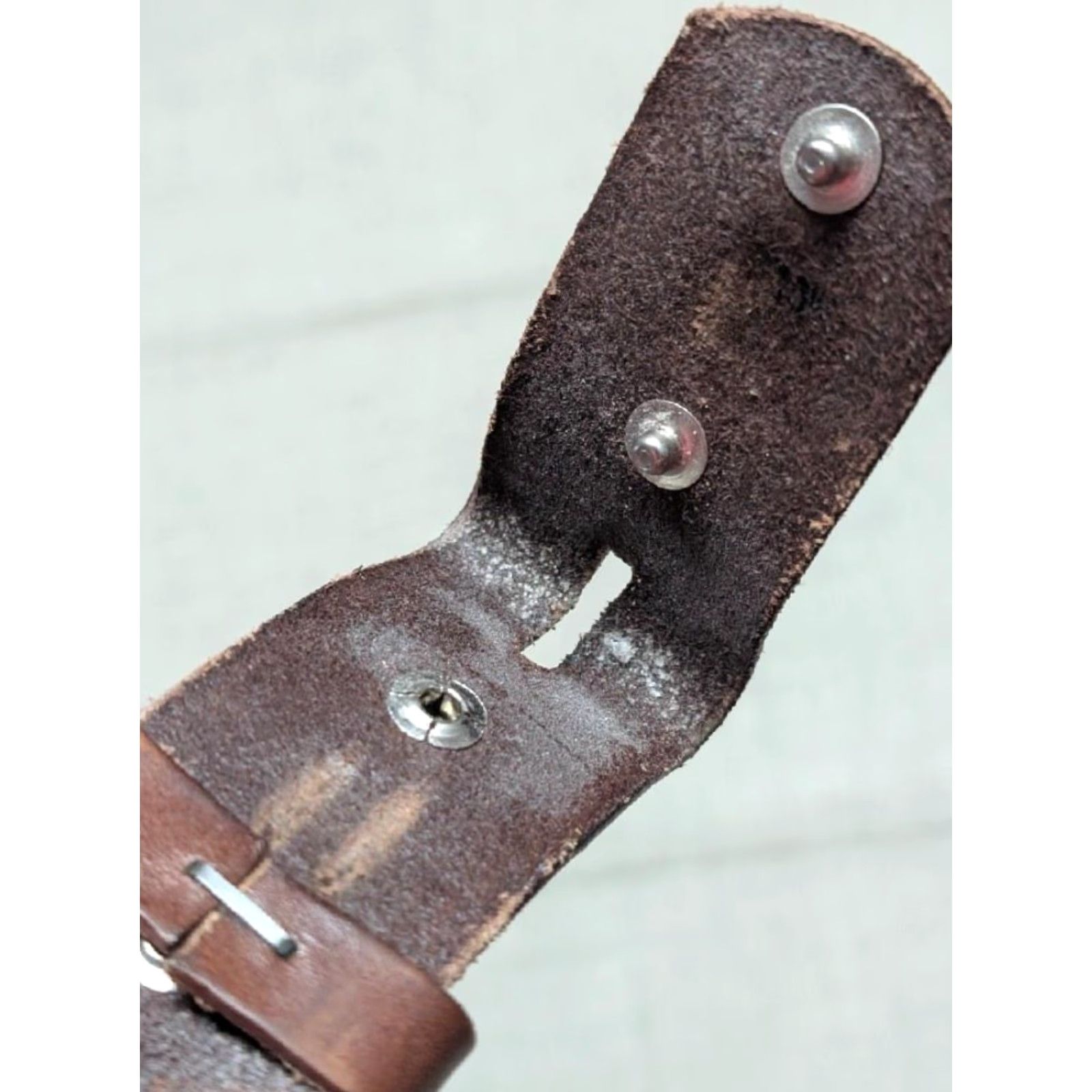 Vintage VINTAGE Western Belt Handcrafted Tooled Braided Brown Cowhide Leather 38 Belt Mens 1-1/2" Width 1980's Buckle Size 38 - 5 Thumbnail