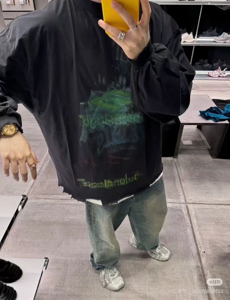 Balenciaga Balenciaga Crayon graffiti black do old damage Phantom pri Size US L / EU 52-54 / 3 - 4 Thumbnail
