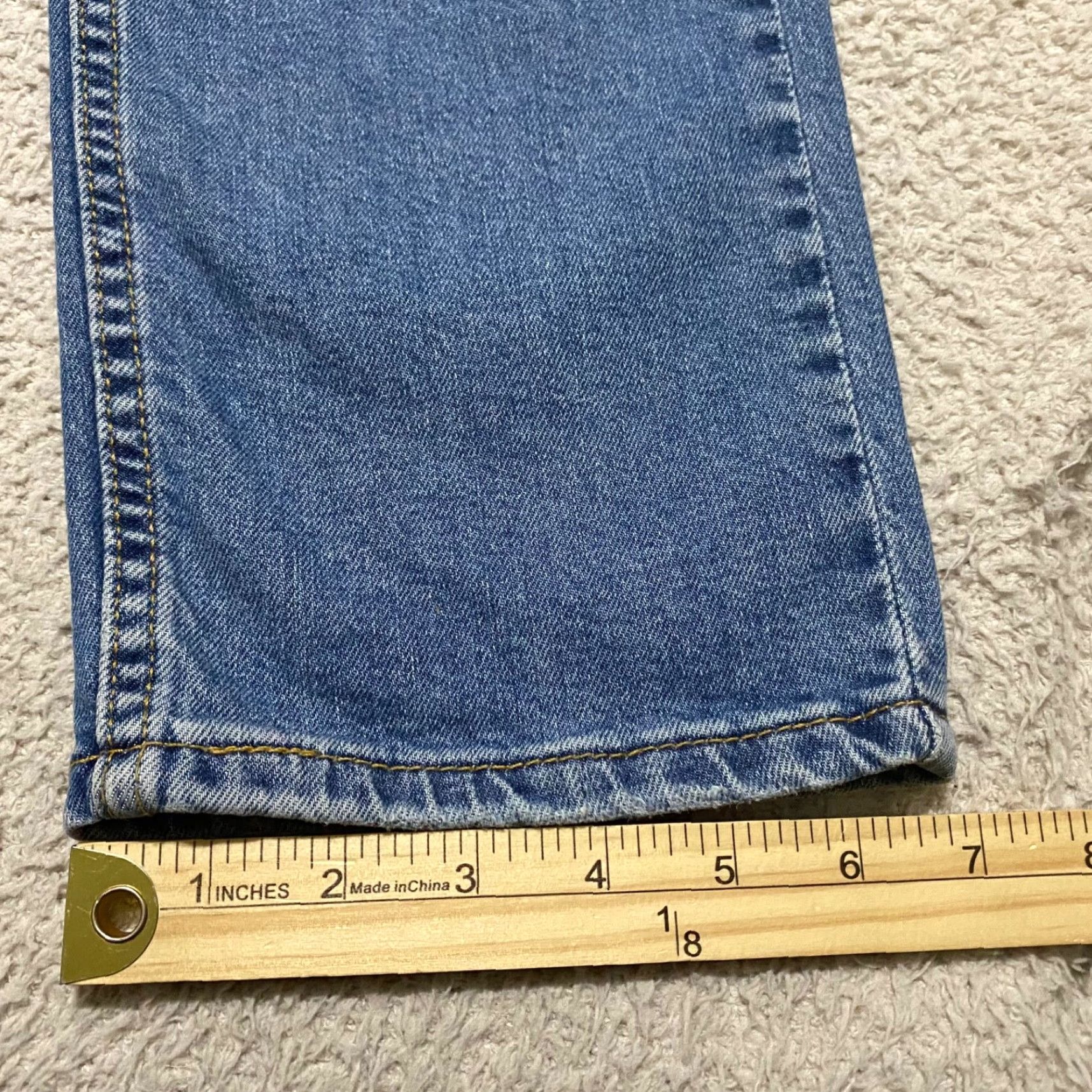 Levi's Levi's 511 Mens Jeans 31x32 Blue Denim Straight Medium Wash Slim Fit Distress Size US 30 / EU 46 - 2 Thumbnail